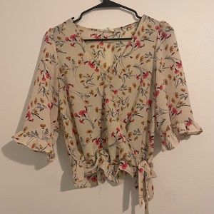 Pink Floral Blouse